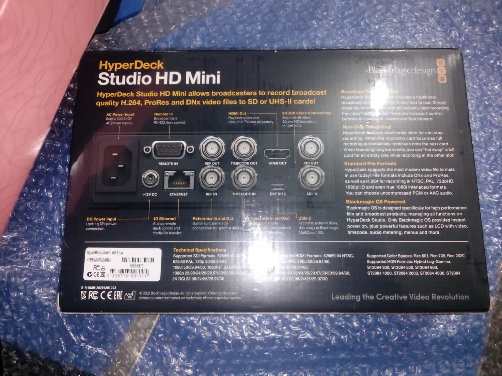 Blackmagic HyperDeck Studio HD Mini (BMD) Back Blackmagic HyperDeck Studio HD Mini (BMD) Back